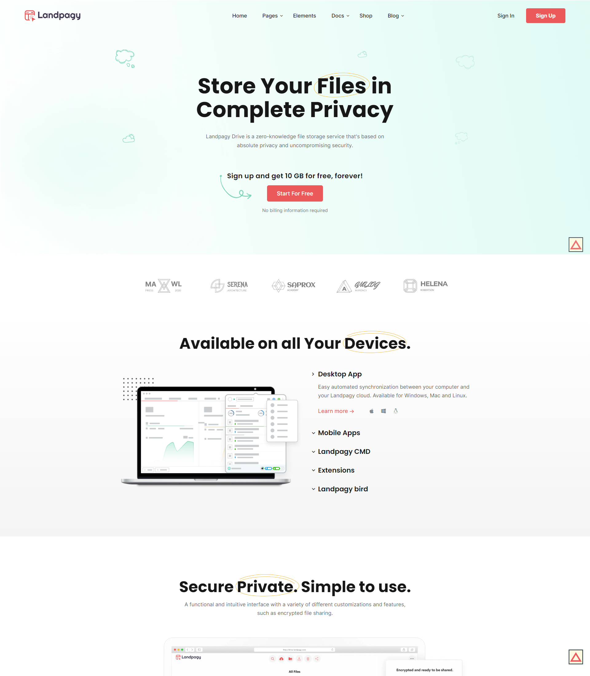 Cloud Saas Demo Page - Landpagy - Best Cloud WordPress Theme