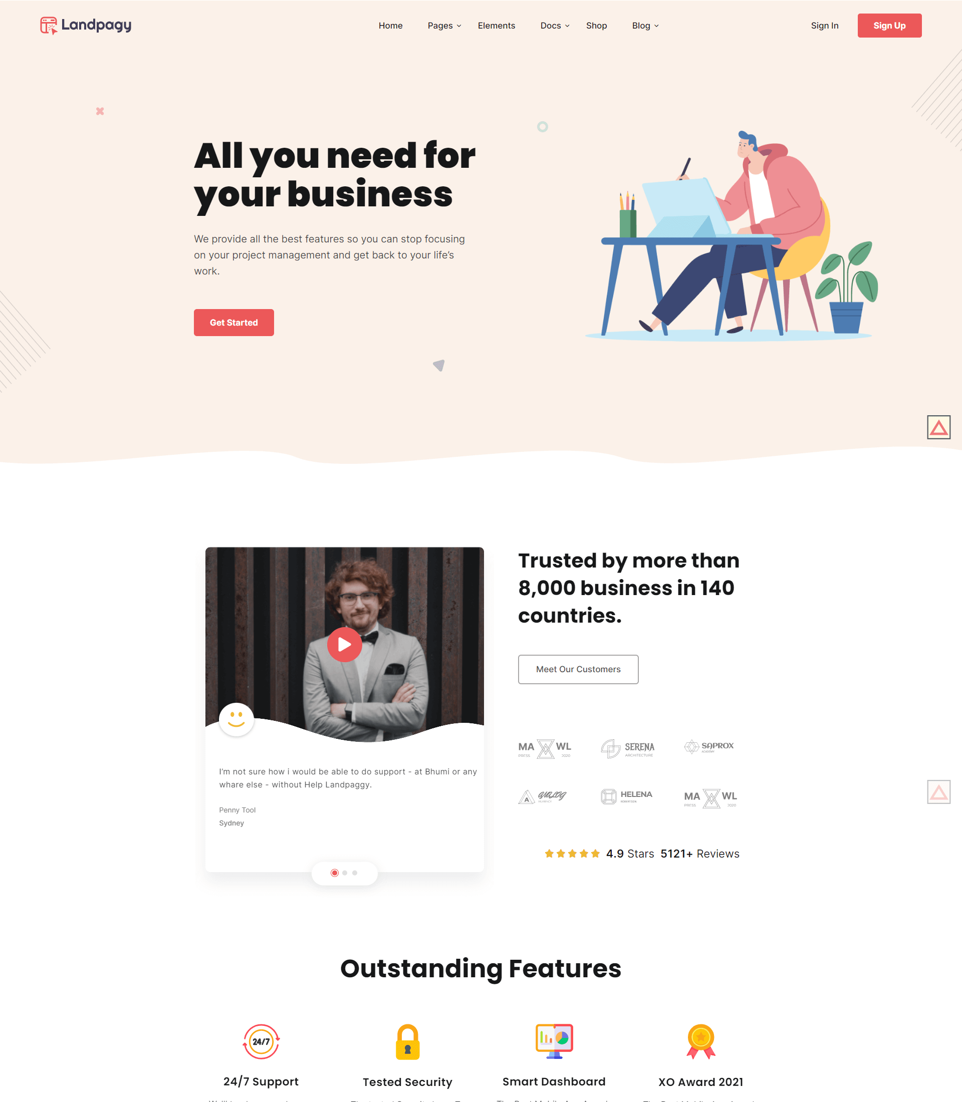 Landpagy - Multipurpose WordPress Theme - Software Company Template
