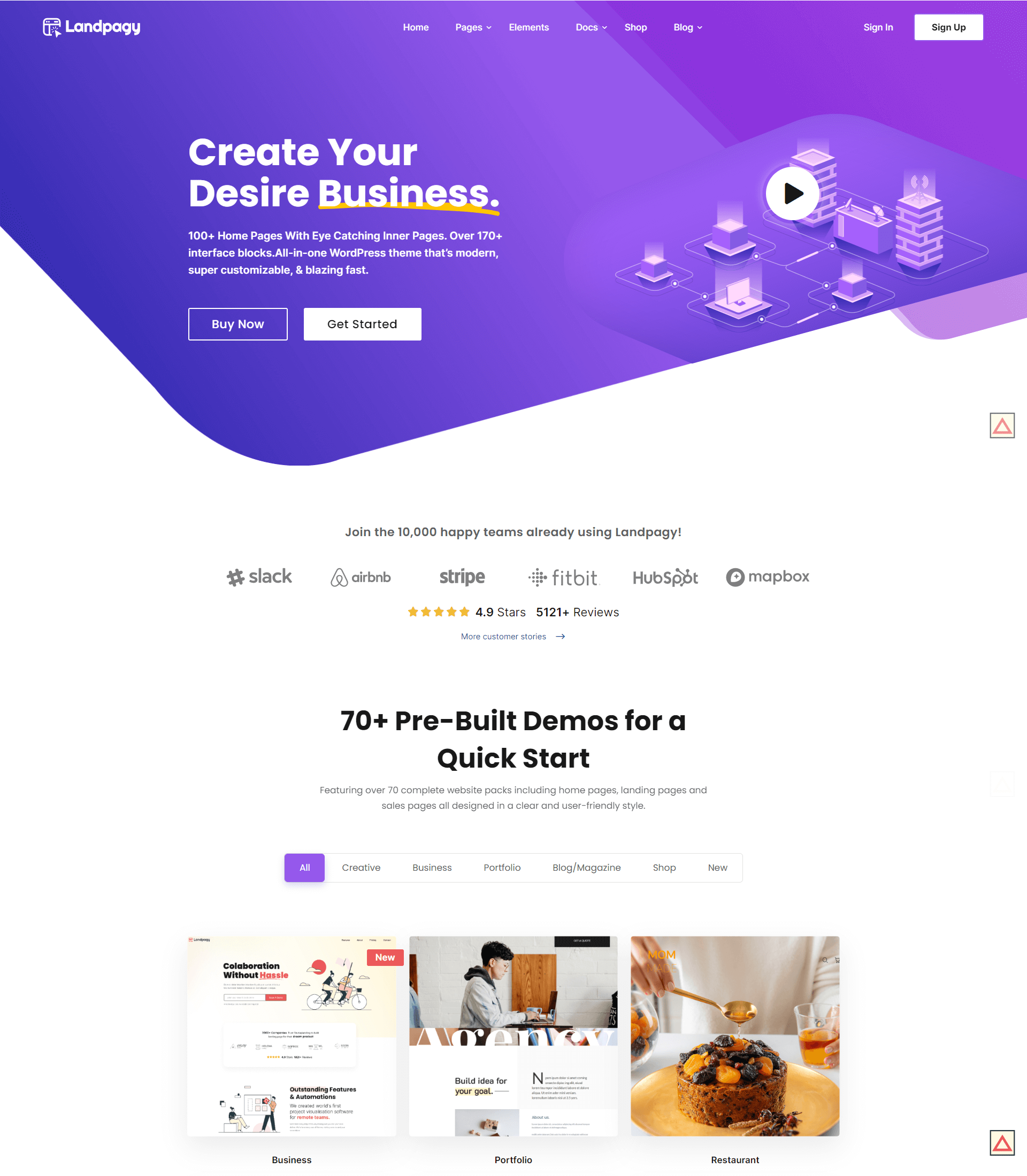 Landpagy - Multipurpose Landing page WordPress Theme - Software Demo Landing Page