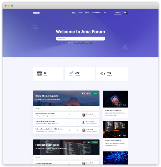 AMA WordPress Forum theme
