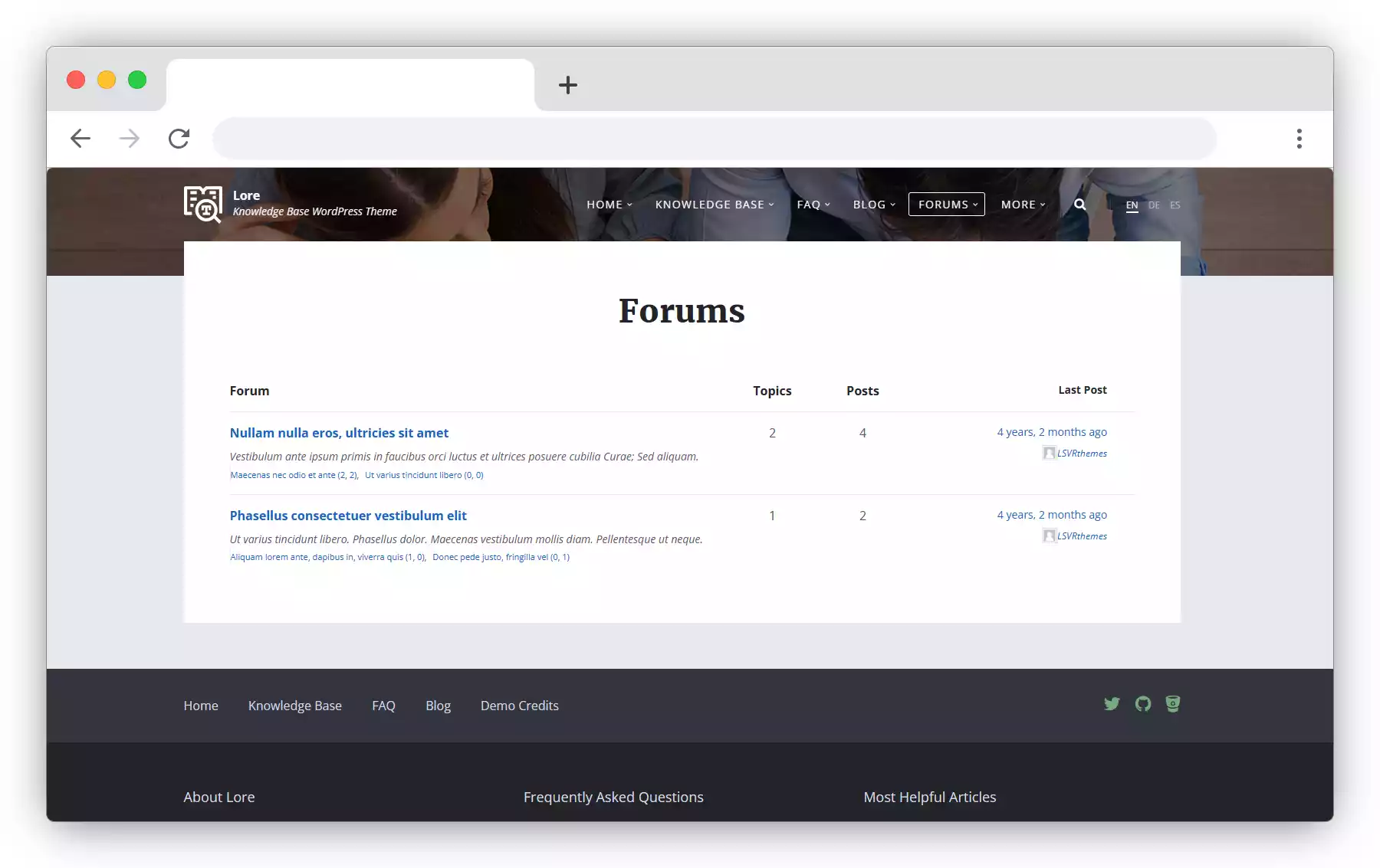 Lore best knowledge base plugin for wordpress