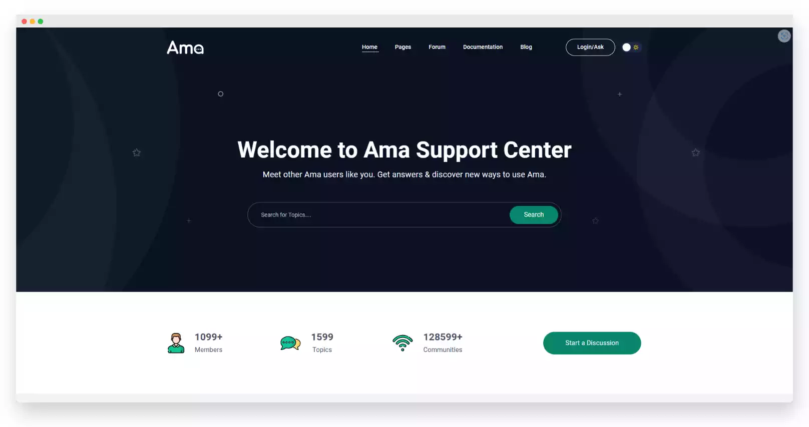 AMA bbPress Community Forum Theme.webp