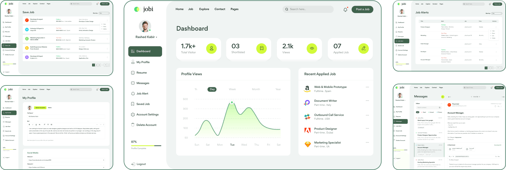 Jobi dashboard