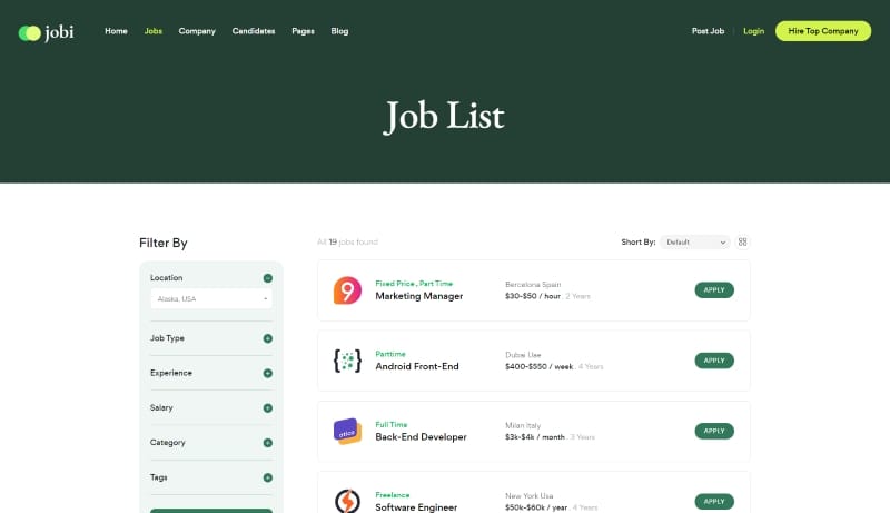 jobi job list 1 1