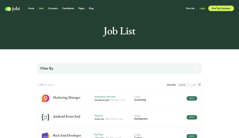 jobi job list 2